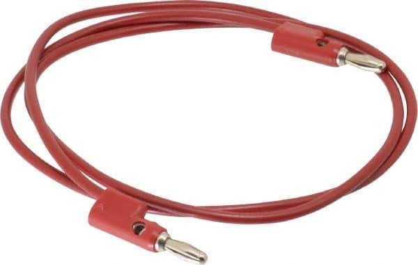 Pomona - Red Electrical Test Equipment Leads - Use with Stacking Banana Plugs - Eagle Tool & Supply