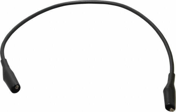 Pomona - Black Electrical Test Equipment Patch Cord - Use with Minigators, Test Clips - Eagle Tool & Supply