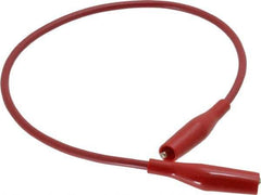 Pomona - Red Electrical Test Equipment Patch Cord - Use with Minigators, Test Clips - Eagle Tool & Supply