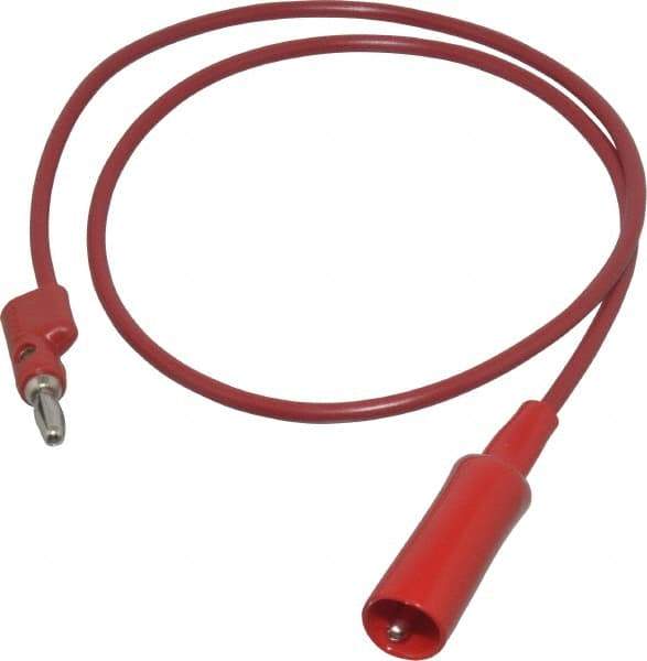 Pomona - Red Electrical Test Equipment Clip - Use with 0.300" Terminal, Banana Plugs - Eagle Tool & Supply