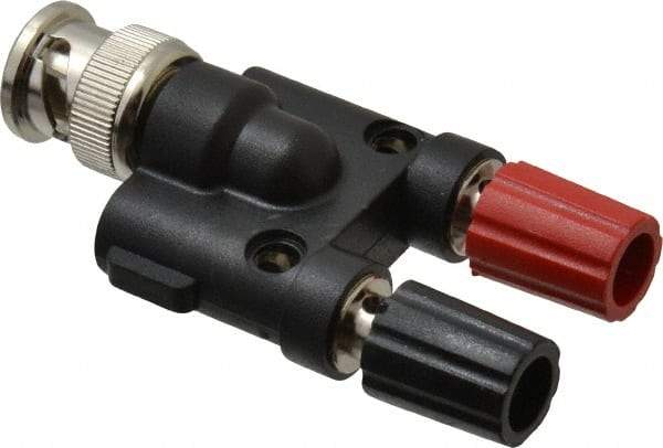 Pomona - Black Electrical Test Equipment Adapter - Use with Male BNC to Double Binding Posts - Eagle Tool & Supply