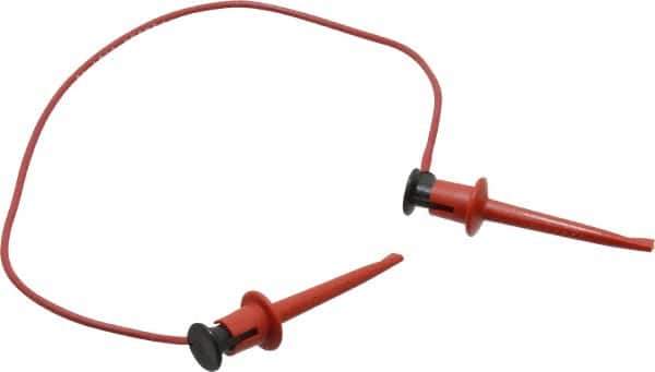 Pomona - Red Electrical Test Equipment Patch Cord - Use with Test Clips - Eagle Tool & Supply