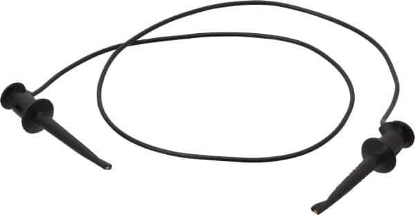 Pomona - Black Electrical Test Equipment Patch Cord - Use with Test Clips - Eagle Tool & Supply