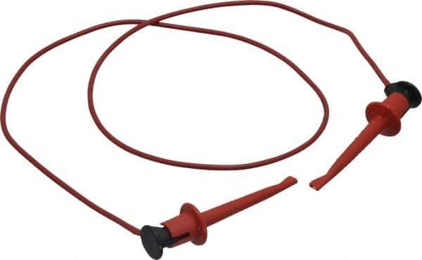 Pomona - Red Electrical Test Equipment Patch Cord - Use with Test Clips - Eagle Tool & Supply