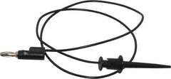 Pomona - Black Electrical Test Equipment Patch Cord - Use with Test Clips - Eagle Tool & Supply