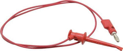 Pomona - Red Electrical Test Equipment Patch Cord - Use with Test Clips - Eagle Tool & Supply