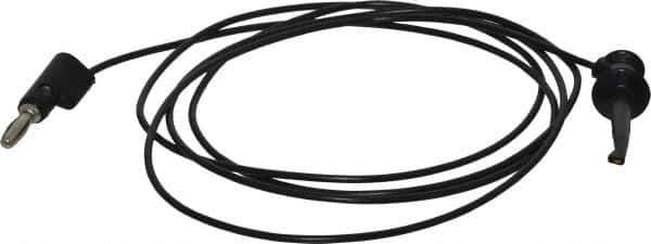 Pomona - Black Electrical Test Equipment Patch Cord - Use with Test Clips - Eagle Tool & Supply