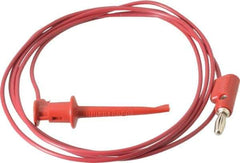 Pomona - Red Electrical Test Equipment Patch Cord - Use with Test Clips - Eagle Tool & Supply