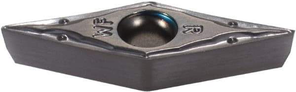 Iscar - VCET22.002 WF Grade IC907 Carbide Turning Insert - TiAlN Finish, 35° Diamond, 1/4" Inscr Circle, 1/8" Thick, 0.002" Corner Radius - Eagle Tool & Supply