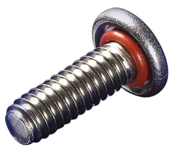 APM HEXSEAL - #8-32, 1" Length Under Head, Pan Head, #2 Phillips Self Sealing Machine Screw - Uncoated, 18-8 Stainless Steel, Silicone O-Ring - Eagle Tool & Supply