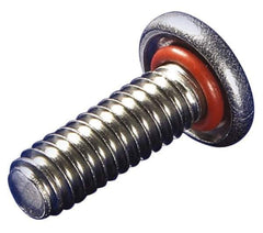 APM HEXSEAL - #6-32 UNC, 3/8" OAL Phillips Drive Machine Screw - Flat Head, Grade 18-8 Stainless Steel, Uncoated, Bonded Sealing - Eagle Tool & Supply