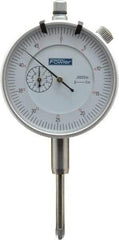 Fowler - 1" Range, 0-25-0 (Balanced), 0-50 (Continuous) Dial Reading, 0.0005" Graduation Dial Drop Indicator - 2-1/4" Dial, 0.05" Range per Revolution, Revolution Counter - Eagle Tool & Supply