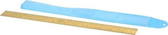 Fowler - 12" Long, 1/100, 1/64, 1/32, 1/10" Graduation, Rigid Steel Rule - 5R Graduation Style, 1" Wide, Yellow, Titanium Finish - Eagle Tool & Supply