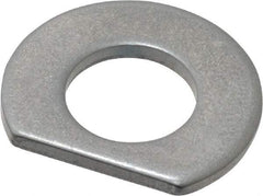 Made in USA - 5/16" Screw Size, 0.343" ID, 1008/1010 Steel Clipped Washer - 0.338 to 0.348" ID, 0.677 to 0.697" OD, 0.055 to 0.065" Thickness, Uncoated - Eagle Tool & Supply