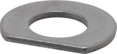 Made in USA - 3/8" Screw Size, 0.444" ID, 1008/1010 Steel Clipped Washer - 0.439 to 0.449" ID, 0.864 to 0.884" OD, 0.055 to 0.065" Thickness, Uncoated - Eagle Tool & Supply