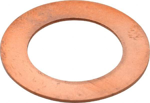 Made in USA - 0.032" Thick, 5/8" Inside x 1" OD, Round Shim - 9/16" Screw, Uncoated C-172 Copper - Eagle Tool & Supply