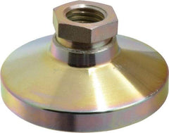 Gibraltar - 2721 kg Capacity, M16 Thread, 31.7mm OAL, Steel Stud, Tapped Pivotal Socket Mount Leveling Pad - 63.5mm Base Diam, Steel Pad, 22mm Hex - Eagle Tool & Supply