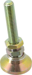 Gibraltar - M10 Bolt Thread, Studded Pivotal Stud Mount Leveling Pad & Mount - 1,701 Kg Capacity, 31.7mm Base Diam, 51mm Thread Length - Eagle Tool & Supply