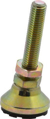 Gibraltar - M10 Bolt Thread, Studded Pivotal Stud Mount Leveling Pad & Mount - 136 Kg Capacity, 31.7mm Base Diam, 51mm Thread Length - Eagle Tool & Supply
