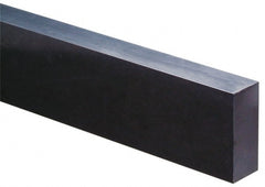 Made in USA - 1' x 2-1/2" x 1-1/4" Black Acetal Rectangular Bar - Eagle Tool & Supply