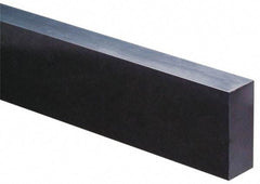 Made in USA - 4 Ft. Long x 1-1/2 Inch Wide x 1/2 Inch High, Acetal, Rectangular Plastic Bar - Porosity Free, Black - Eagle Tool & Supply