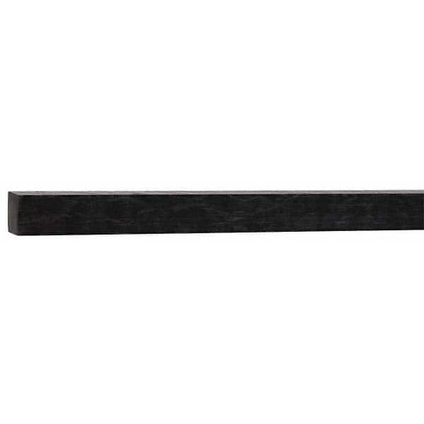 Made in USA - 4' x 5/8" x 5/8" Black Acetal Square Bar - Eagle Tool & Supply