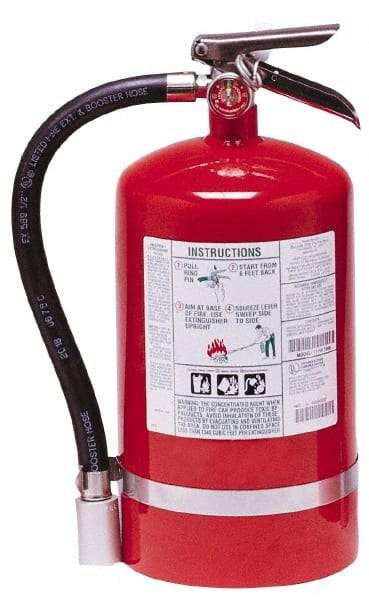 Kidde - 11 Lb, 1-A:10-B:C Rated, Halotron Fire Extinguisher - 7-1/4" Diam x 16.18" High, 125 psi, 15' Discharge in 11 sec, Steel Cylinder - Eagle Tool & Supply