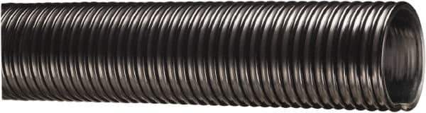 Kuriyama of America - 4" ID x 4.76" OD, 35 Max psi, Full In. Hg, Dry Material Handling & Transfer Hose - Polyurethane Liner, PVC Cover, -40 to 150°F, 6" Bend Radius, 100' Coil Length, Black - Eagle Tool & Supply