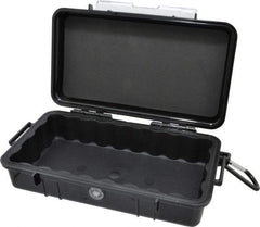 Pelican Products, Inc. - 5-9/16" Wide x 5-9/16" Deep x 2-5/8" High, Clamshell Hard Case - Black, Polycarbonate - Eagle Tool & Supply