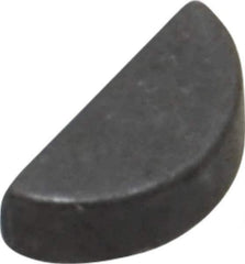 Made in USA - #302-1/2 Standard Woodruff Key - 5/16" Long x 3/32" Wide, Steel - Eagle Tool & Supply