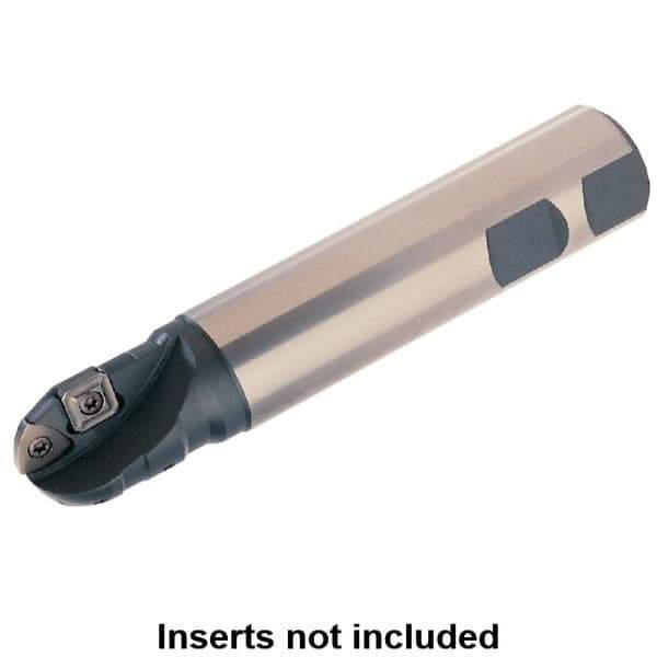 Kennametal - 2" Cut Diam, 2.1" Max Depth of Cut, 2" Shank Diam, 8.66" OAL, Indexable Ball Nose End Mill - 5" Head Length, Straight Shank, 4.347 Toolholder - Eagle Tool & Supply