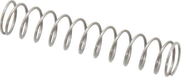 Value Collection - 0.3" OD, 0.026" Wire, 1-1/2" Free Length, Music Wire Compression Stock Springs Spring - 2.9 Lb Spring Rating - Eagle Tool & Supply