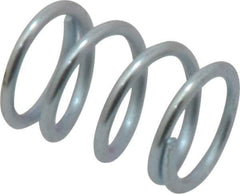 Value Collection - 0.36" OD, 0.041" Wire, 1/2" Free Length, Music Wire Compression Stock Springs Spring - 36.3 Lb Spring Rating - Eagle Tool & Supply