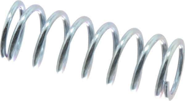 Value Collection - 0.36" OD, 0.041" Wire, 1" Free Length, Music Wire Compression Stock Springs Spring - 16.53 Lb Spring Rating - Eagle Tool & Supply