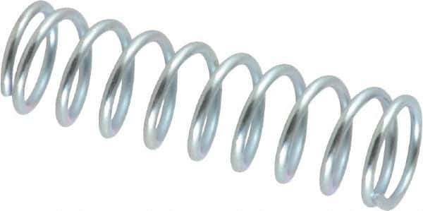 Value Collection - 0.36" OD, 0.041" Wire, 1-1/4" Free Length, Music Wire Compression Stock Springs Spring - 12.99 Lb Spring Rating - Eagle Tool & Supply