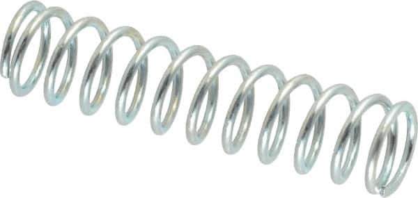 Value Collection - 0.36" OD, 0.041" Wire, 1-1/2" Free Length, Music Wire Compression Stock Springs Spring - 10.7 Lb Spring Rating - Eagle Tool & Supply