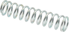 Value Collection - 0.36" OD, 0.041" Wire, 1-1/2" Free Length, Music Wire Compression Stock Springs Spring - 10.7 Lb Spring Rating - Eagle Tool & Supply
