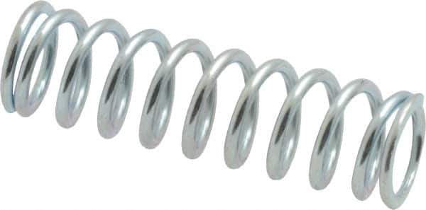 Value Collection - 0.36" OD, 0.047" Wire, 1-1/4" Free Length, Music Wire Compression Stock Springs Spring - 21.85 Lb Spring Rating - Eagle Tool & Supply