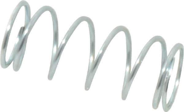 Value Collection - 0.42" OD, 0.035" Wire, 1" Free Length, Music Wire Compression Stock Springs Spring - 7.43 Lb Spring Rating - Eagle Tool & Supply