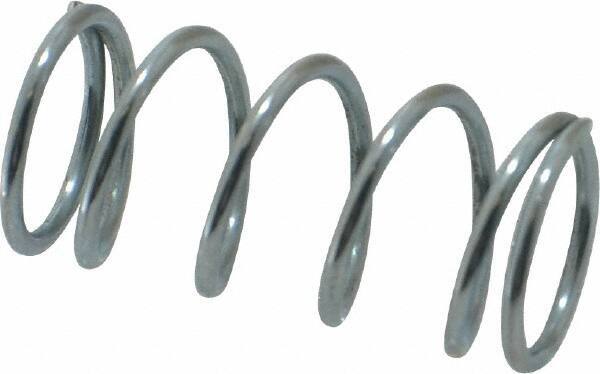Value Collection - 0.48" OD, 0.047" Wire, 1" Free Length, Music Wire Compression Stock Springs Spring - 16.91 Lb Spring Rating - Eagle Tool & Supply