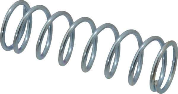 Value Collection - 0.48" OD, 0.047" Wire, 1-1/2" Free Length, Music Wire Compression Stock Springs Spring - 10.9 Lb Spring Rating - Eagle Tool & Supply