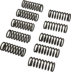Value Collection - 0.48" OD, 0.062" Wire, 1-1/4" Free Length, Music Wire Compression Stock Springs Spring - 37.5 Lb Spring Rating - Eagle Tool & Supply