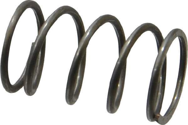 Value Collection - 0.6" OD, 0.054" Wire, 1" Free Length, Music Wire Compression Stock Springs Spring - 20.88 Lb Spring Rating - Eagle Tool & Supply