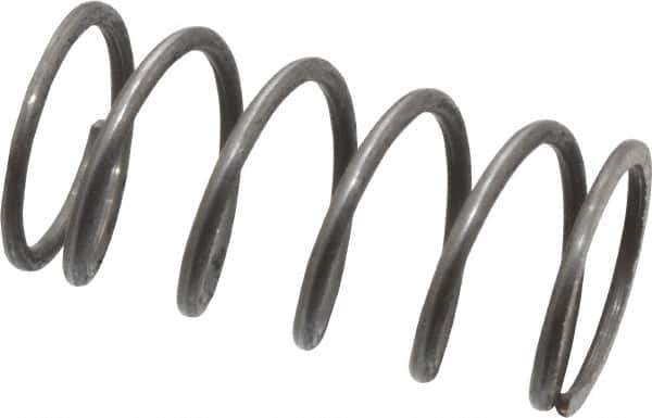 Value Collection - 0.6" OD, 0.054" Wire, 1-1/4" Free Length, Music Wire Compression Stock Springs Spring - 16.3 Lb Spring Rating - Eagle Tool & Supply