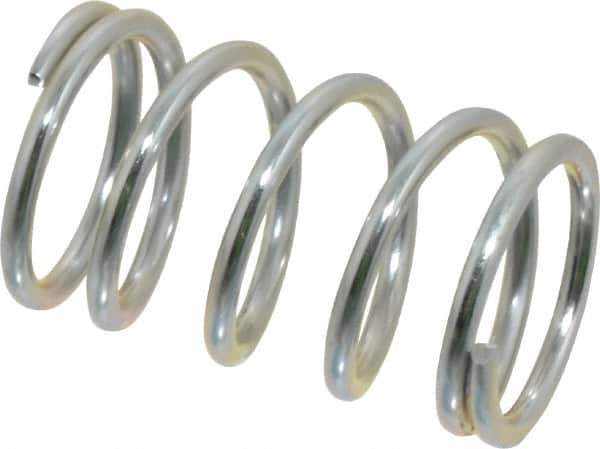 Value Collection - 0.6" OD, 0.062" Wire, 1" Free Length, Music Wire Compression Stock Springs Spring - 31.8 Lb Spring Rating - Eagle Tool & Supply