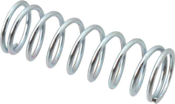 Value Collection - 0.6" OD, 0.062" Wire, 1-3/4" Free Length, Music Wire Compression Stock Springs Spring - 17.13 Lb Spring Rating - Eagle Tool & Supply