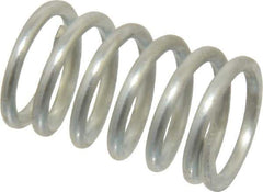 Value Collection - 0.6" OD, 0.072" Wire, 1" Free Length, Music Wire Compression Stock Springs Spring - 56.86 Lb Spring Rating - Eagle Tool & Supply