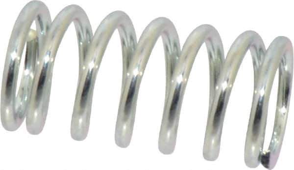 Value Collection - 0.6" OD, 0.072" Wire, 1-1/4" Free Length, Music Wire Compression Stock Springs Spring - 44.01 Lb Spring Rating - Eagle Tool & Supply