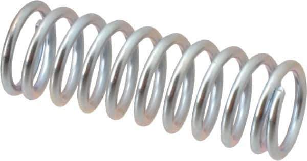 Value Collection - 0.6" OD, 0.072" Wire, 1-3/4" Free Length, Music Wire Compression Stock Springs Spring - 30.3 Lb Spring Rating - Eagle Tool & Supply