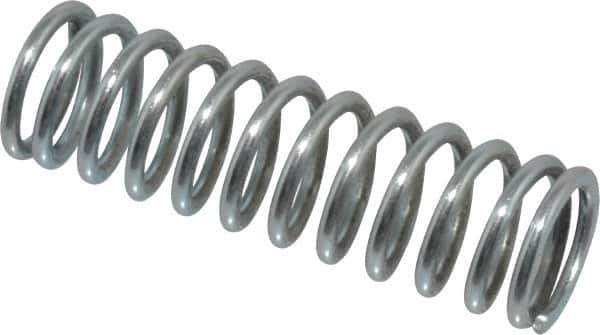 Value Collection - 0.6" OD, 0.072" Wire, 2" Free Length, Music Wire Compression Stock Springs Spring - 26.22 Lb Spring Rating - Eagle Tool & Supply